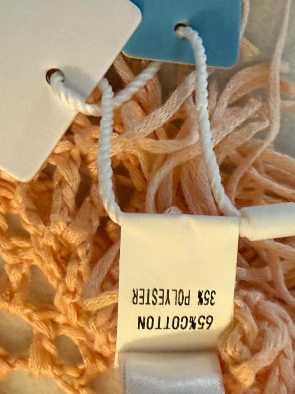 Cupshe Peach Crochet Fringe Swimsuit festival coverup - Picture 8 of 8